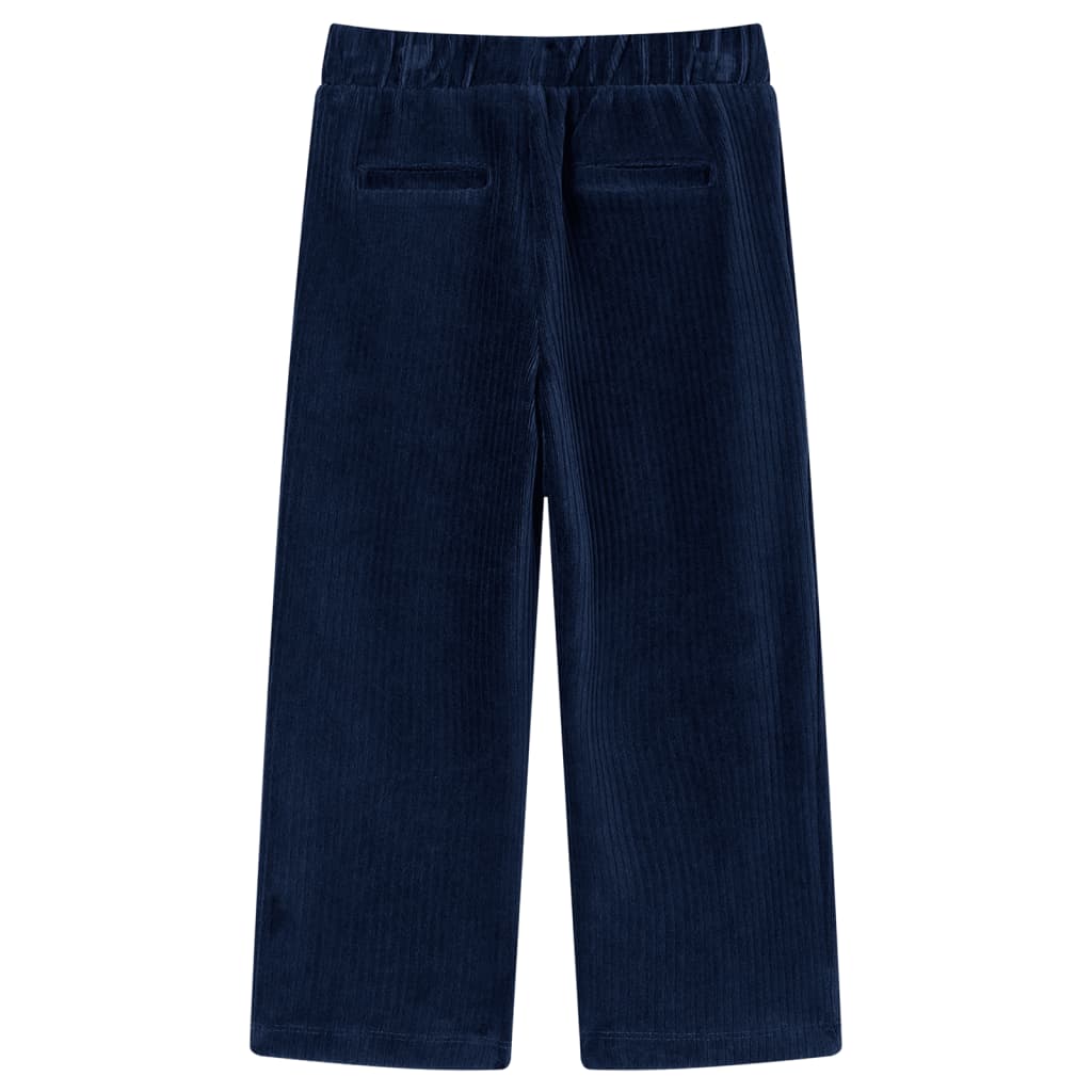 VidaXL Kinderbroek 104 ribfluweel marineblauw