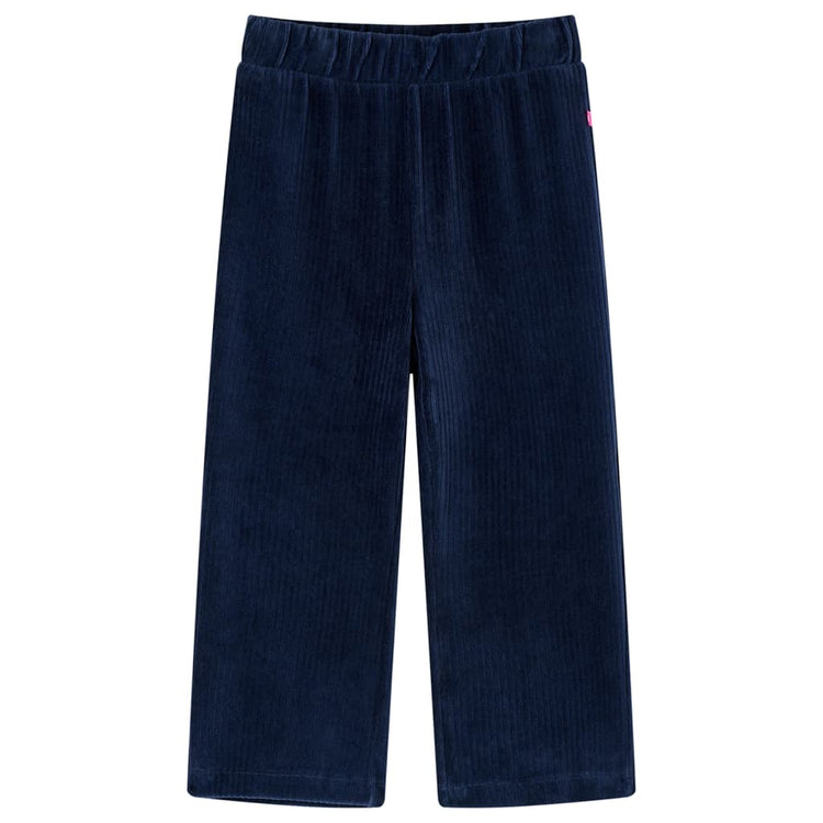 Vidaxl kinderbroek 116 ribfluweel marineblauw