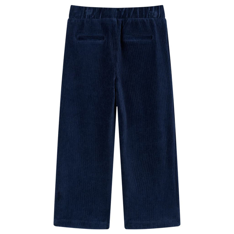 Vidaxl kinderbroek 116 ribfluweel marineblauw