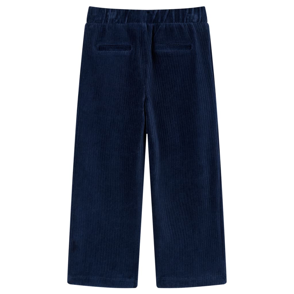 VidaXL Kinderbroek 140 ribfluweel marineblauw