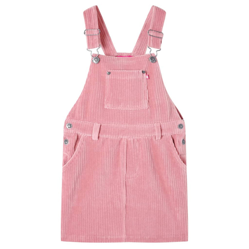 Vidaxl kindertuinjurk 116 ribfluweel lichtroze