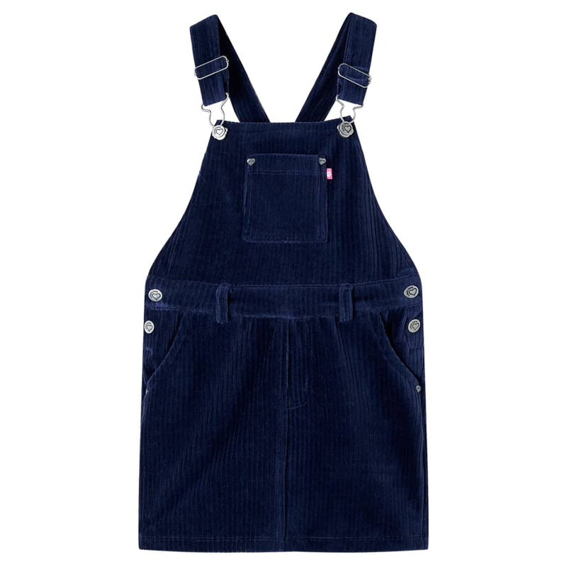 Vidaxl kindertuinjurk 104 ribfluweel marineblauw