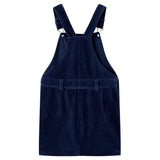 VidaXL Kindertuinjurk 140 ribfluweel marineblauw - afbeelding 2