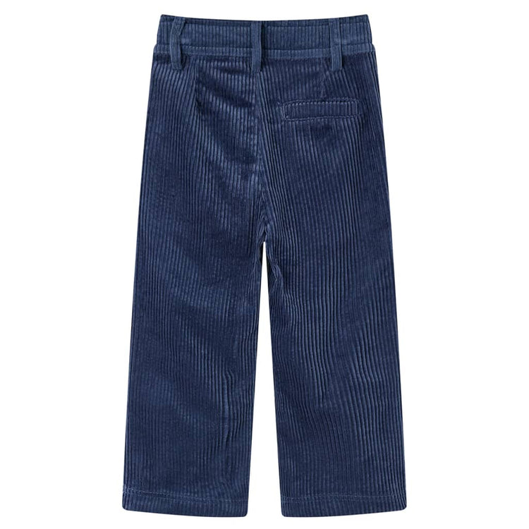 Vidaxl kinderbroek 92 ribfluweel marineblauw