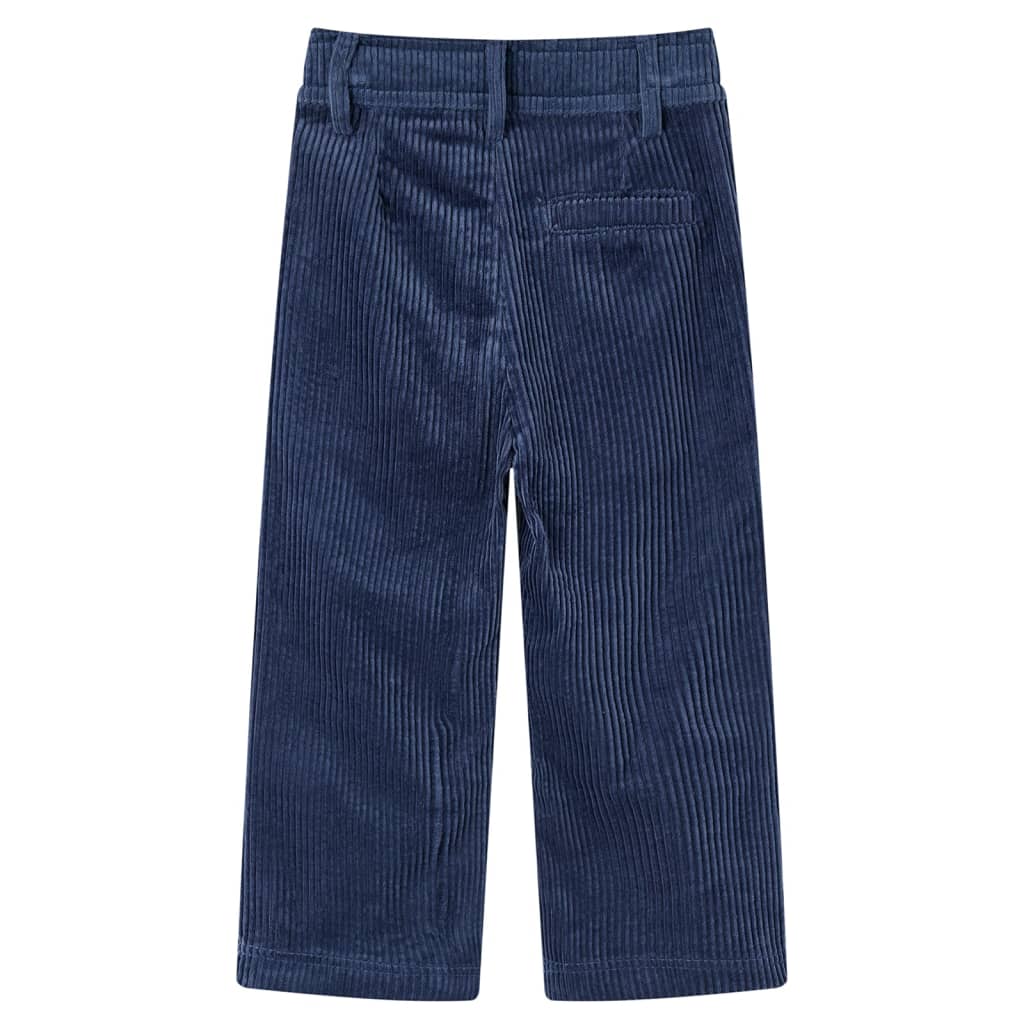 Vidaxl kinderbroek 104 ribfluweel marineblauw