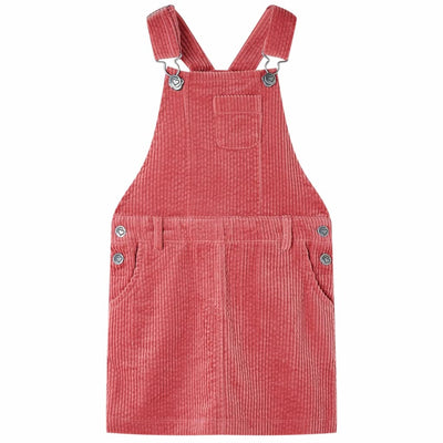 VidaXL Kindertuinjurk 92 ribfluweel roze