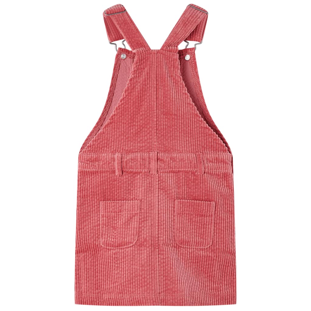 VidaXL Kindertuinjurk 92 ribfluweel roze