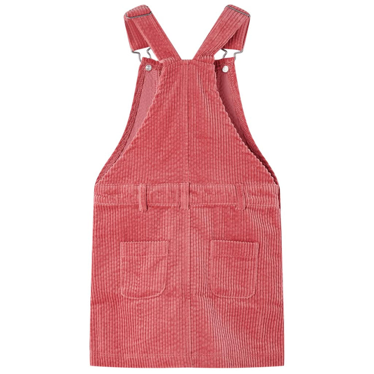 Vidaxl kindertuinjurk 116 ribfluweel roze