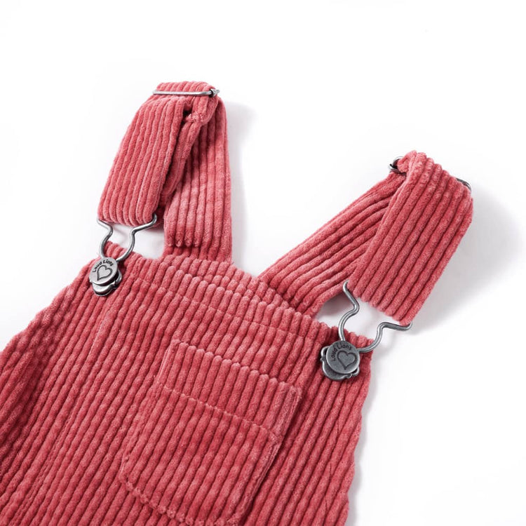 Vidaxl kindertuinjurk 116 ribfluweel roze