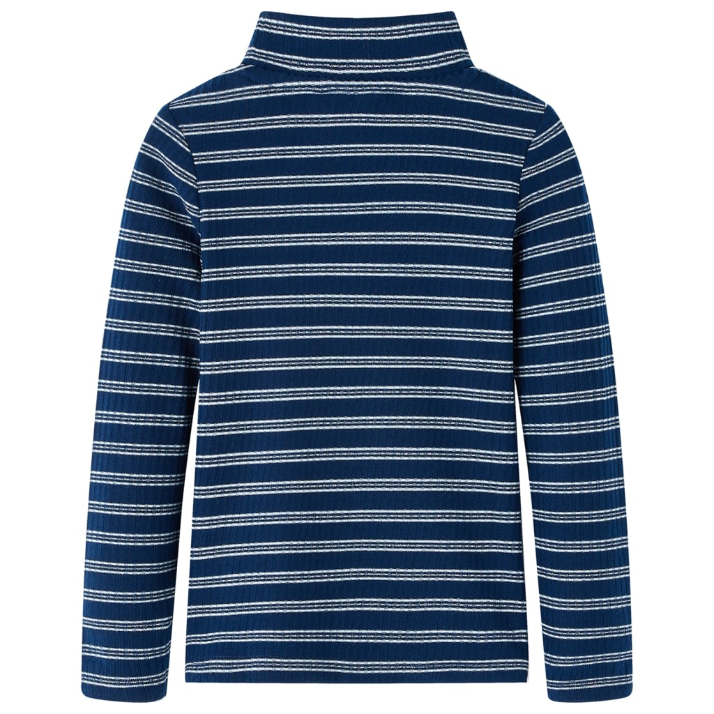 Vidaxl kindershirt met lange mouwen 128 marineblauw