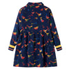 Vidaxl kinderjurk met lange mouwen 128 marineblauw