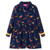 Vidaxl kinderjurk met lange mouwen 140 marineblauw