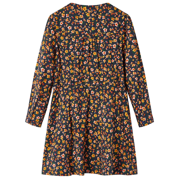 Vidaxl kinderjurk met lange mouwen 116 marineblauw