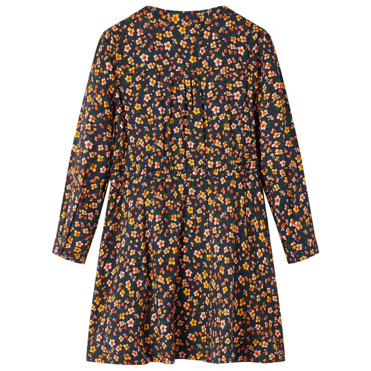 Vidaxl kinderjurk met lange mouwen 128 marineblauw