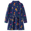 Vidaxl kinderjurk lange mouwen en trekkoord 92 marineblauw