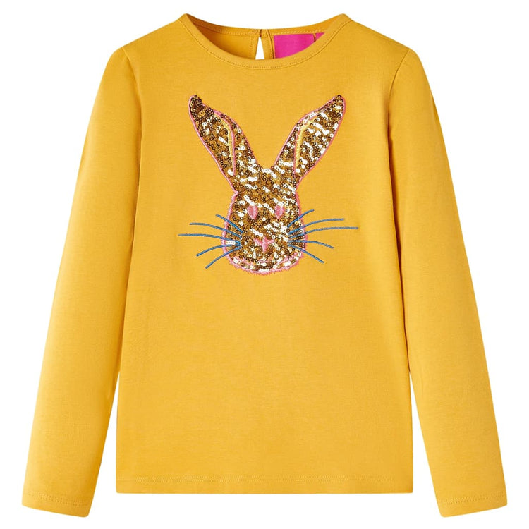 VidaXL Kindershirt met lange mouwen 92 okerkleurig