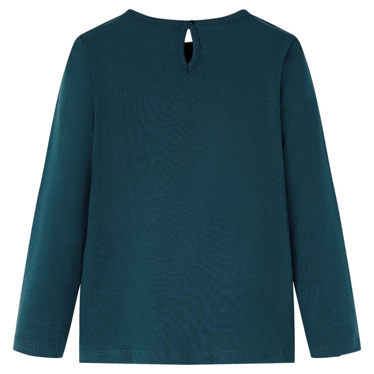 Vidaxl kindershirt met lange mouwen 104 donkergroen