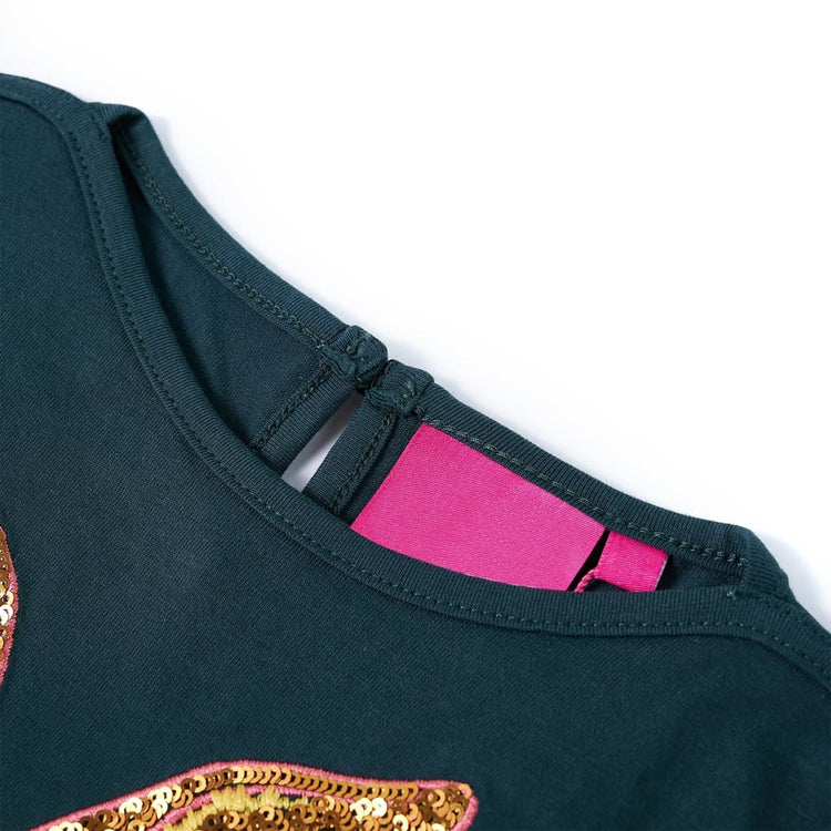 Vidaxl kindershirt met lange mouwen 116 donkergroen