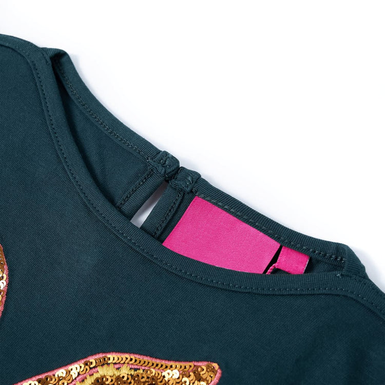 VidaXL Kindershirt met lange mouwen 140 donkergroen