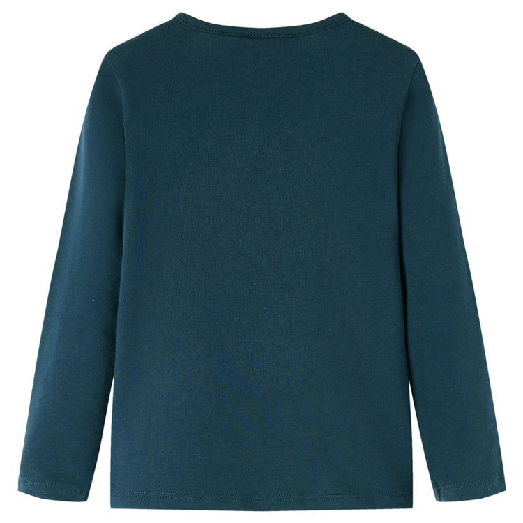 VidaXL Kindershirt met lange mouwen 92 donkergroen