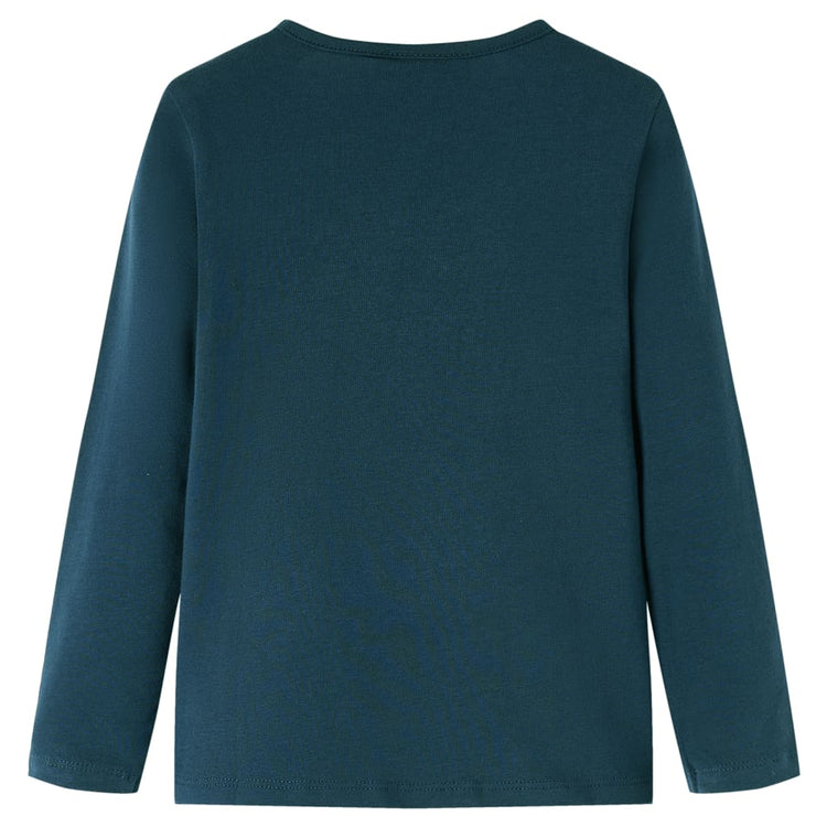 Vidaxl kindershirt met lange mouwen 104 donkergroen
