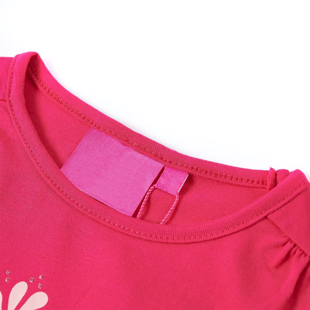 VidaXL Kindershirt met lange mouwen 104 felroze