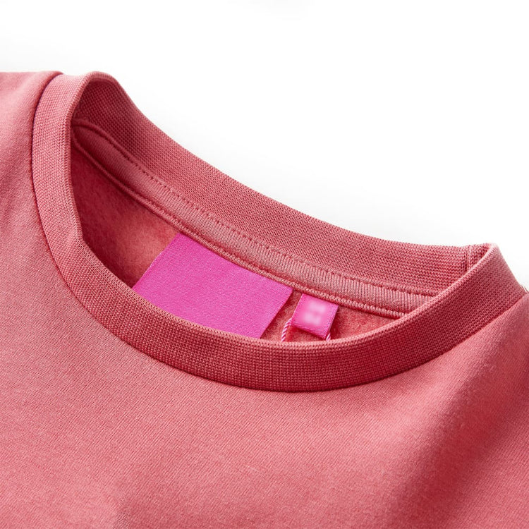Vidaxl kindertrui kleurenblok 116 roze en hennakleurig