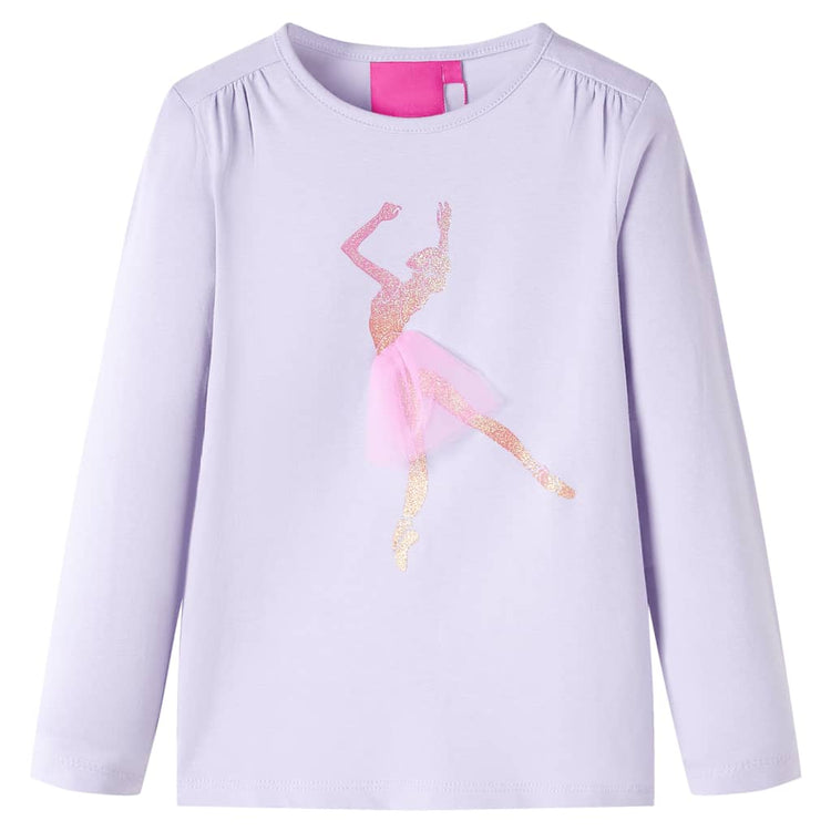 Vidaxl kindershirt met lange mouwen 92 lichtlila