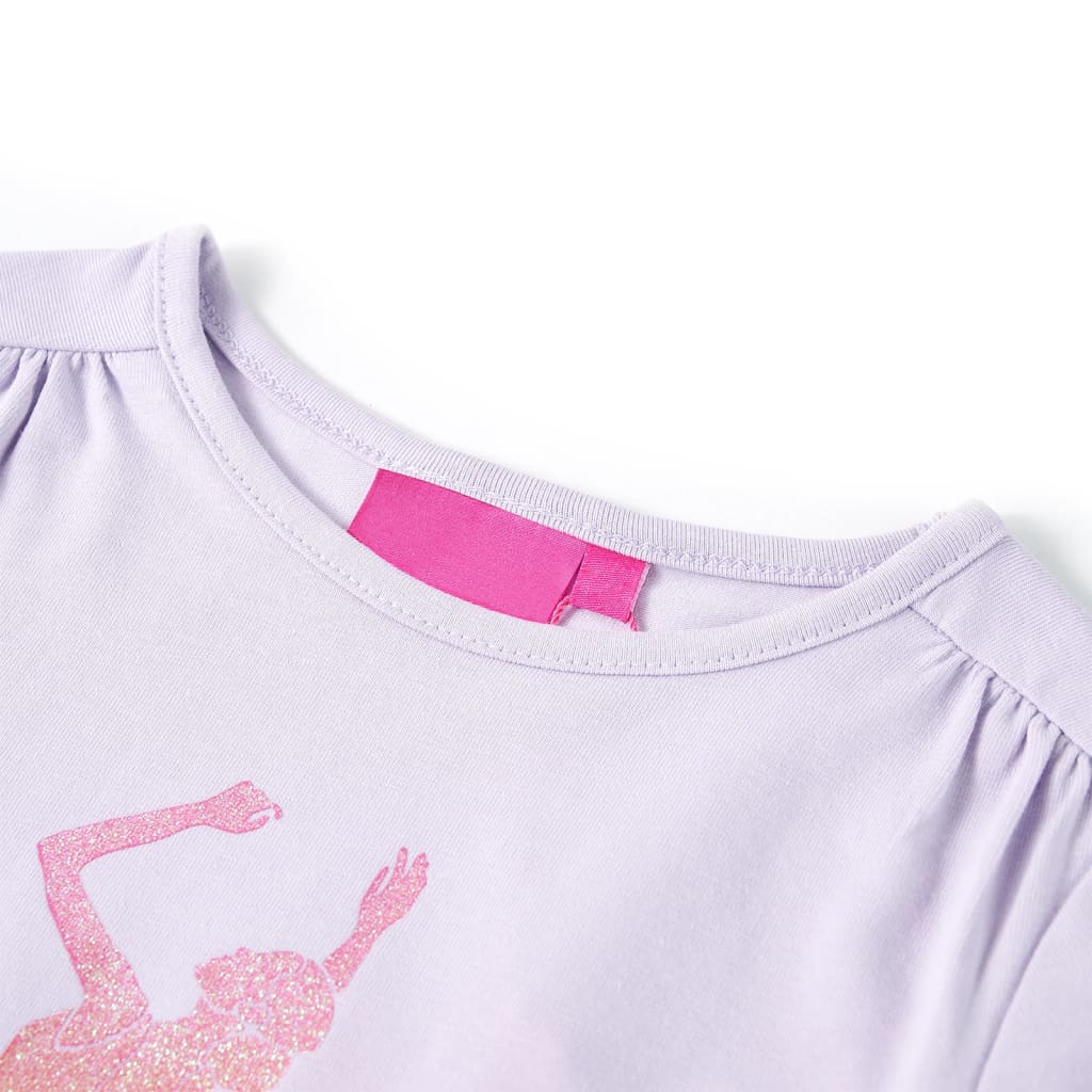 VidaXL Kindershirt met lange mouwen 116 lichtlila