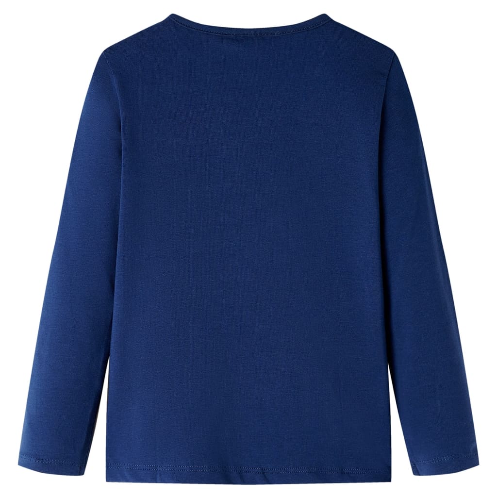 Vidaxl kindershirt met lange mouwen 92 marineblauw