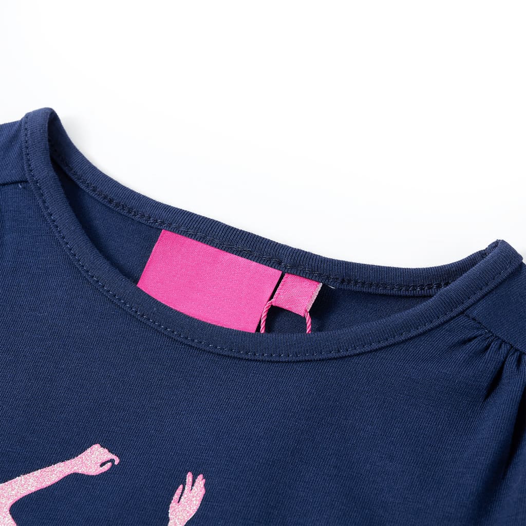 Vidaxl kindershirt met lange mouwen 92 marineblauw