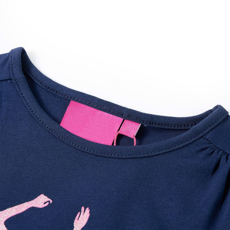 Vidaxl kindershirt met lange mouwen 104 marineblauw