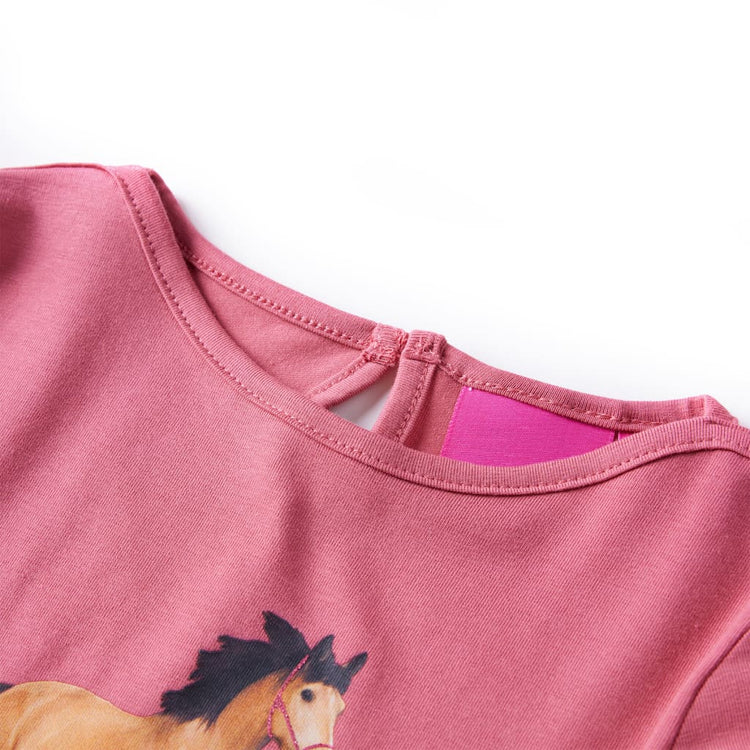 Vidaxl kindershirt met lange mouwen 104 oudroze