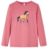 Vidaxl kindershirt met lange mouwen 128 oudroze