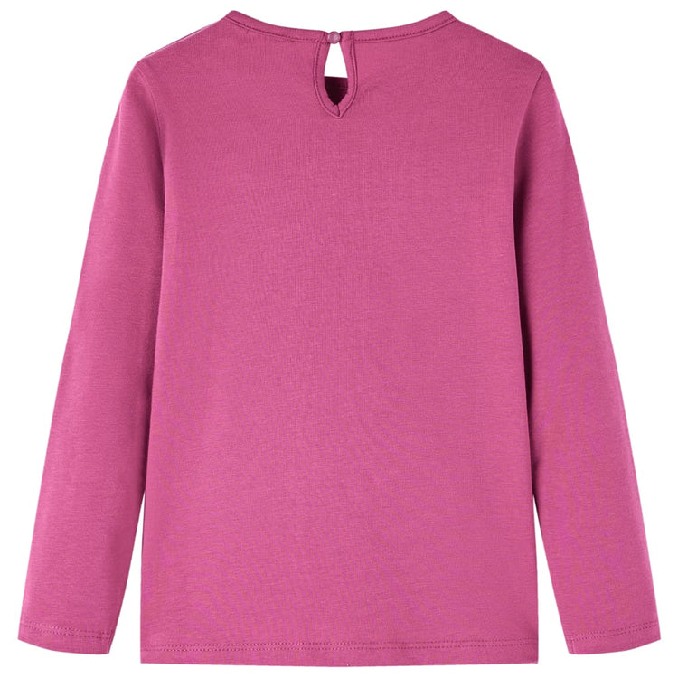Vidaxl kindershirt met lange mouwen 92 frambooskleurig