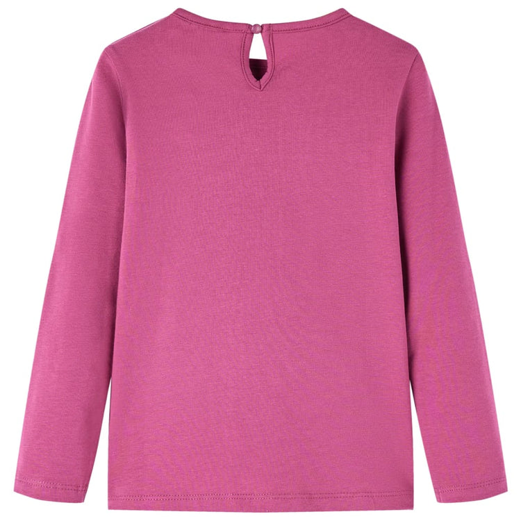 Vidaxl kindershirt met lange mouwen 116 frambooskleurig