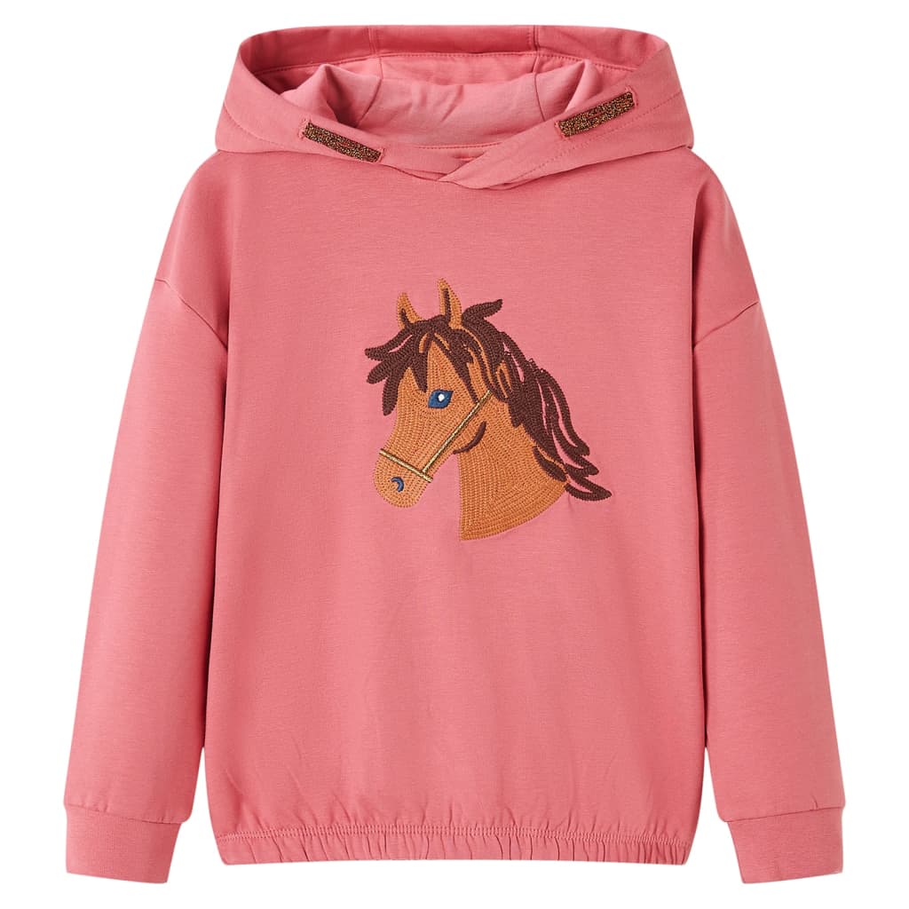 Vidaxl kindertrui met capuchon 104 oudroze