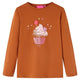 Vidaxl kindershirt met lange mouwen 92 cognackleurig