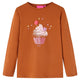 Vidaxl kindershirt met lange mouwen 104 cognackleurig