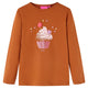 Vidaxl kindershirt met lange mouwen 116 cognackleurig