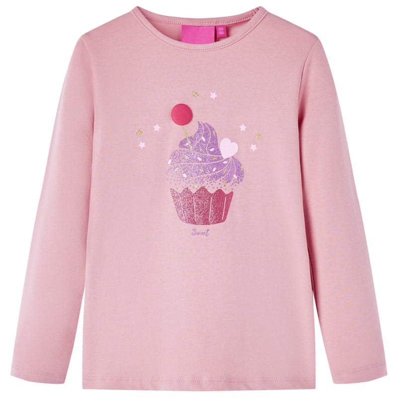 VidaXL Kindershirt met lange mouwen 116 lichtroze