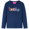 Vidaxl kindershirt met lange mouwen 116 marineblauw