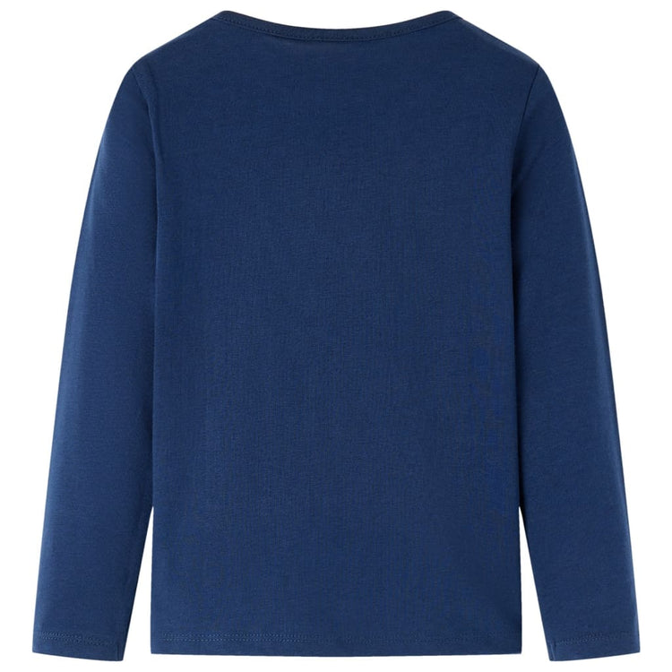 VidaXL Kindershirt met lange mouwen 128 marineblauw