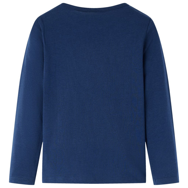 VidaXL Kindershirt met lange mouwen 140 marineblauw