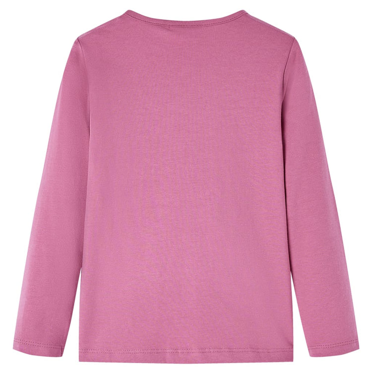 Vidaxl kindershirt met lange mouwen 92 frambozenkleur