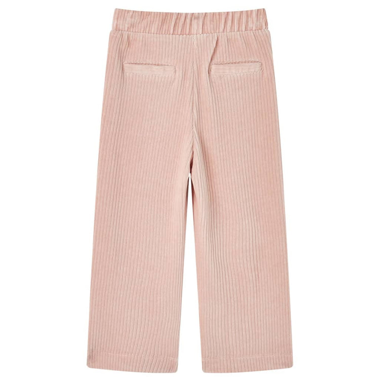 VidaXL Kinderbroek 140 ribfluweel Lichtroze