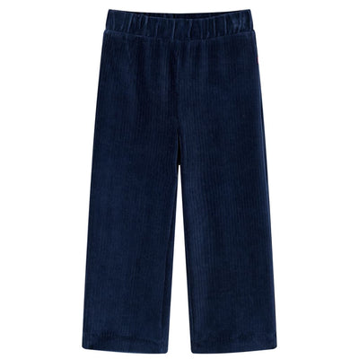 VidaXL Kinderbroek 92 ribfluweel marineblauw