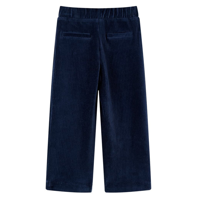 Vidaxl kinderbroek 92 ribfluweel marineblauw