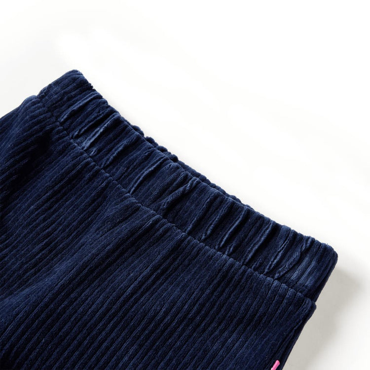 Vidaxl kinderbroek 92 ribfluweel marineblauw