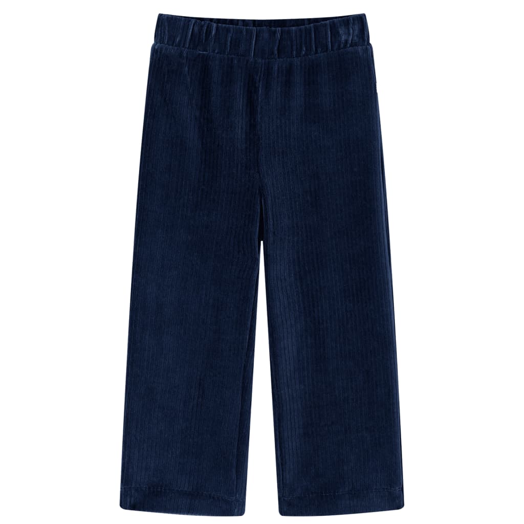 VidaXL Kinderbroek 104 ribfluweel marineblauw